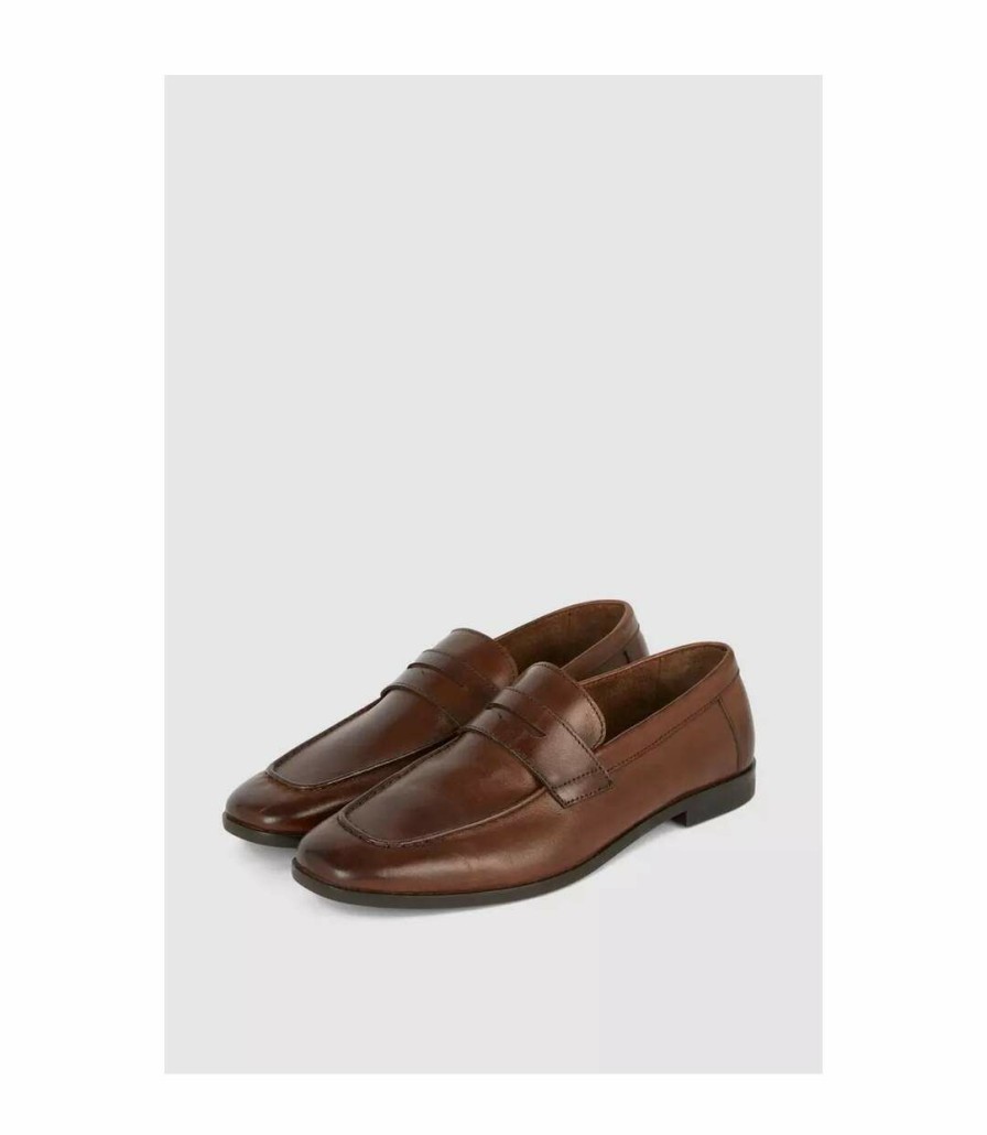 * Pertemba New Arrivals Debenhams Mens Declan Saddle Leather Soft Structure Loafers (Brown) Utdh2848 New