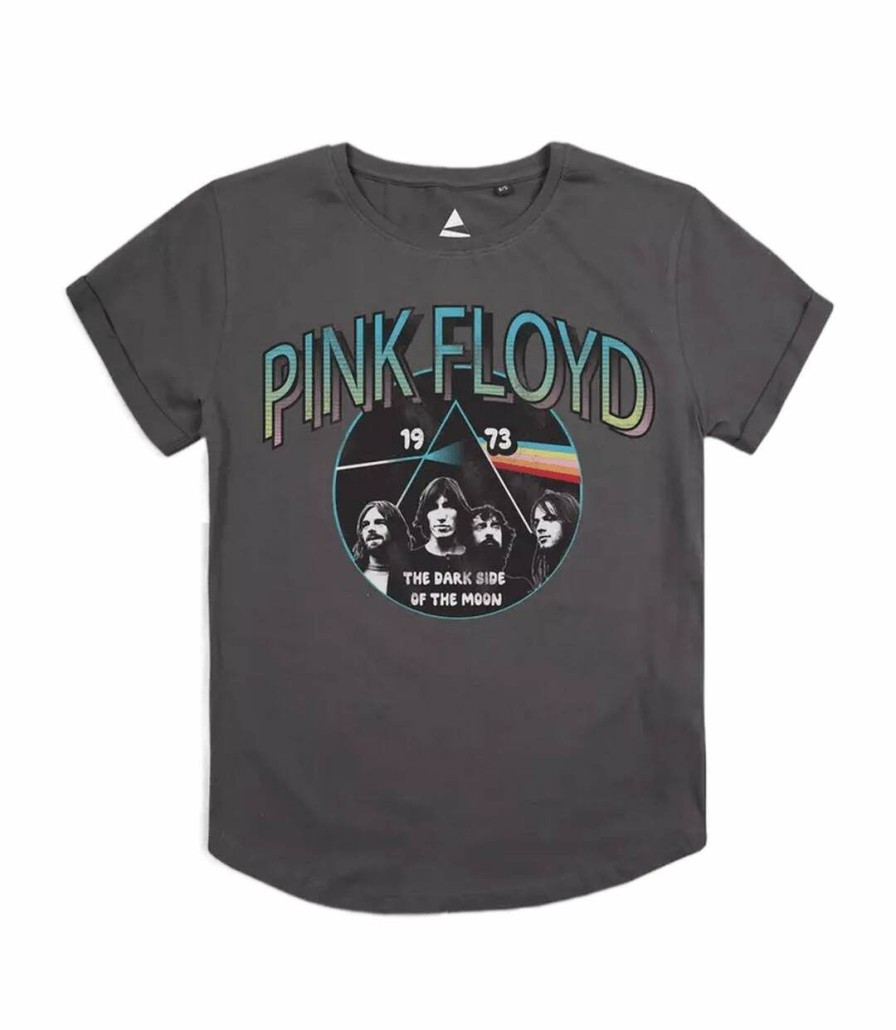 * Pertemba New Arrivals Pink Floyd Womens/Ladies Gradient Side Of The Moon T-Shirt (Dark Charcoal) Uttv1838 New