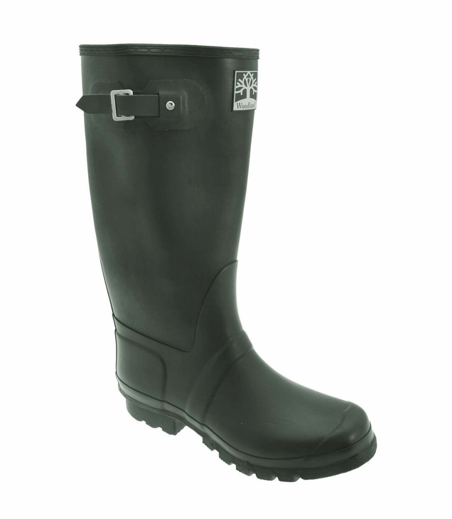 * Pertemba Good Quality Woodland Uni Quality Strap Wide Fit Wellington Boots (Green) Utdf980 Best