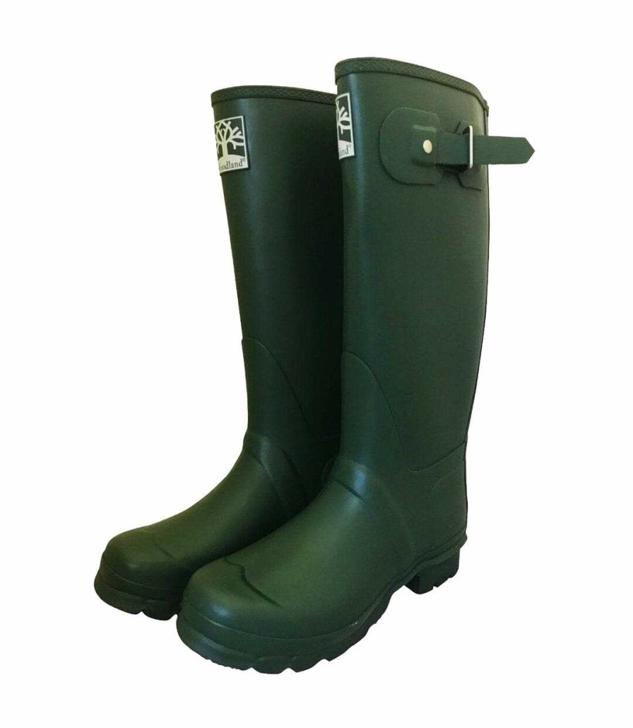 * Pertemba Good Quality Woodland Uni Quality Strap Wide Fit Wellington Boots (Green) Utdf980 Best