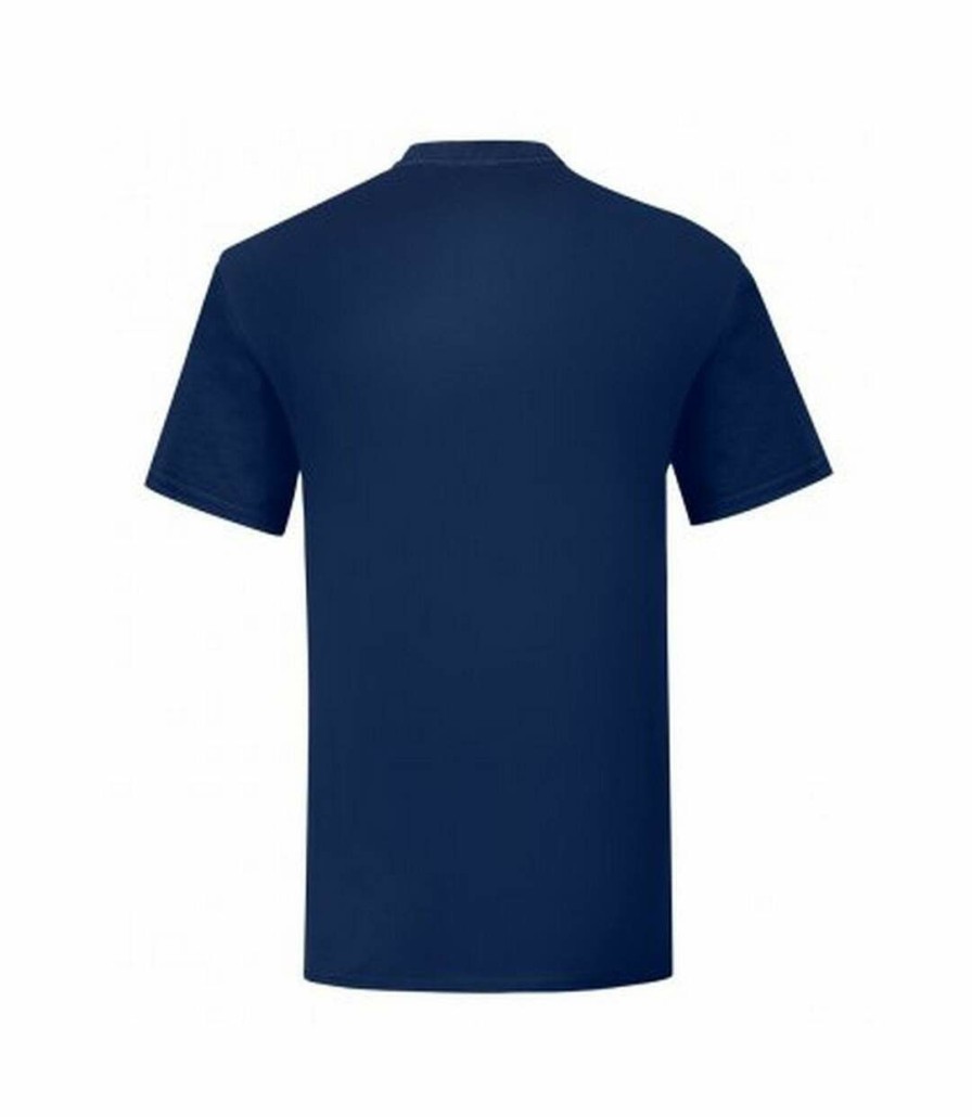 * Pertemba Lower Prices Fruit Of The Loom Mens Iconic T-Shirt (Pack Of 5) (Navy) Utpc4369 New