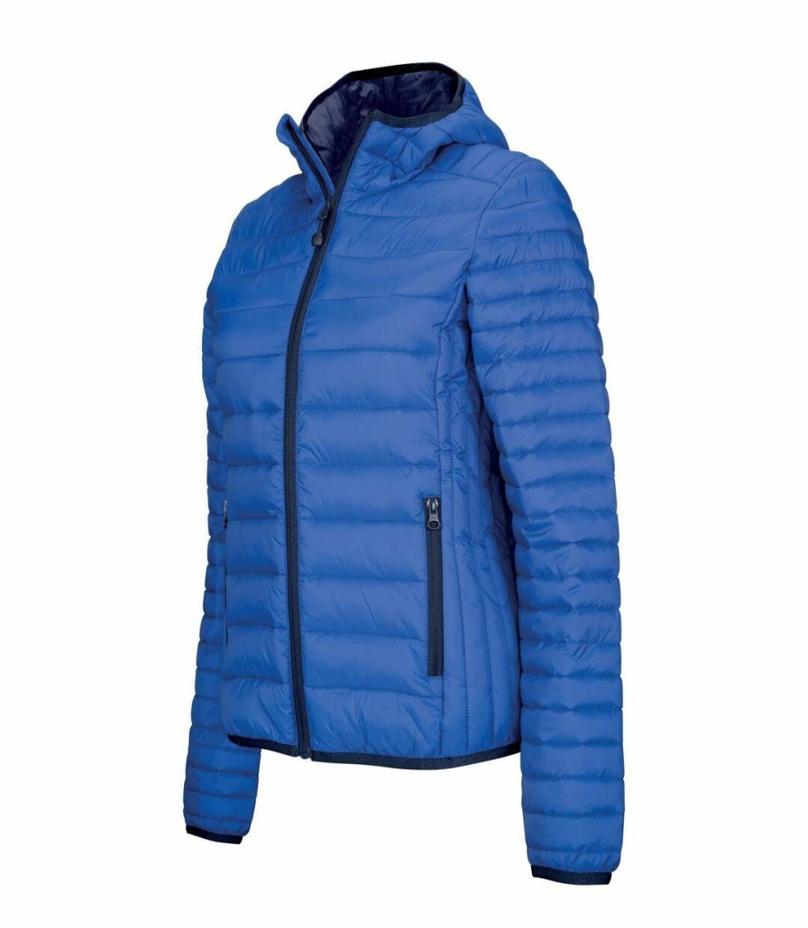 * Pertemba Quick Delivery Kariban Womens/Ladies Lightweight Hooded Padded Jacket (Light Royal Blue) Utpc3407 Online