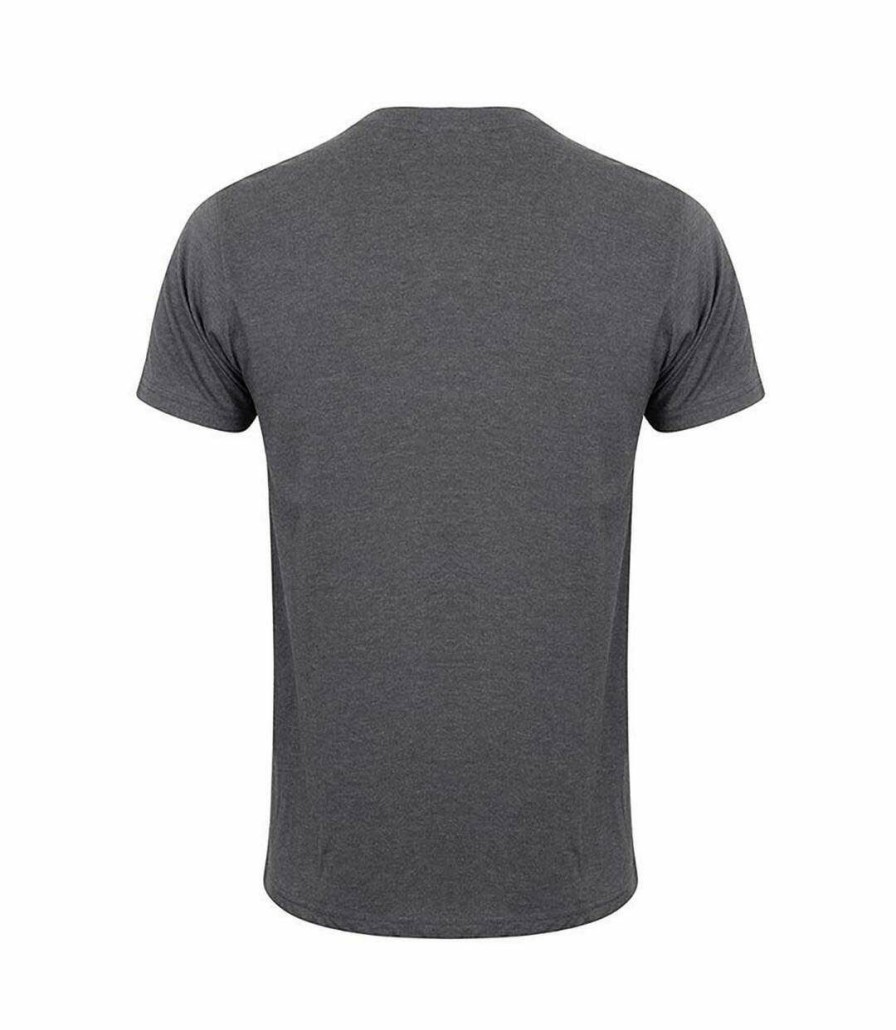 * Pertemba Original Skinni Fit Men Mens Feel Good Stretch Short Sleeve T-Shirt (Heather Charcoal) Utrw4427 Clearance