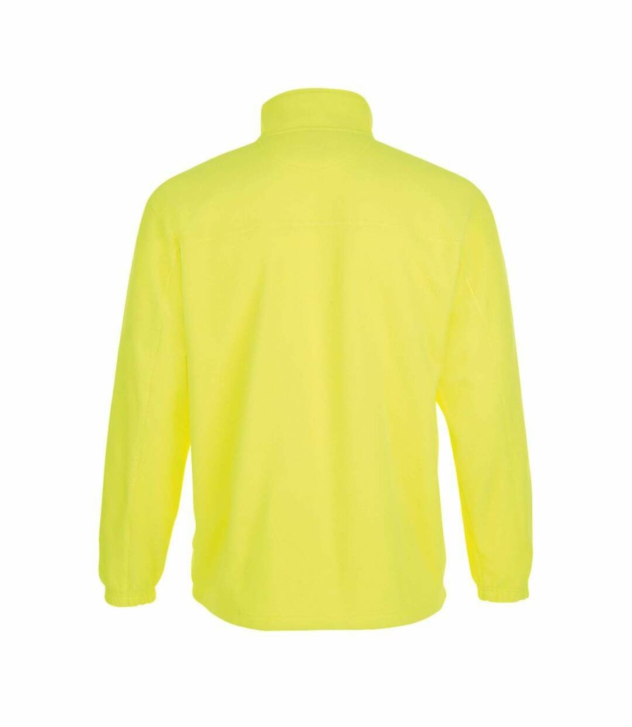 * Pertemba Sale Online Sols Mens North Full Zip Outdoor Fleece Jacket (Neon Yellow) Utpc343 Online