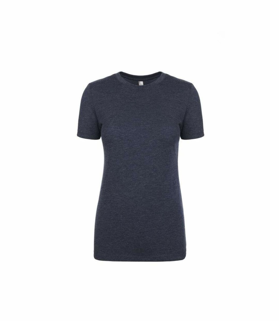 * Pertemba Top Selling Next Level Womens/Ladies Tri-Blend T-Shirt (Vintage Navy) Utpc3496 New