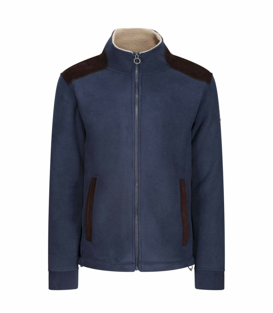 * Pertemba New Regatta Mens Faversham Full Zip Fleece Jacket (Navy) Utrg7401 Clearance