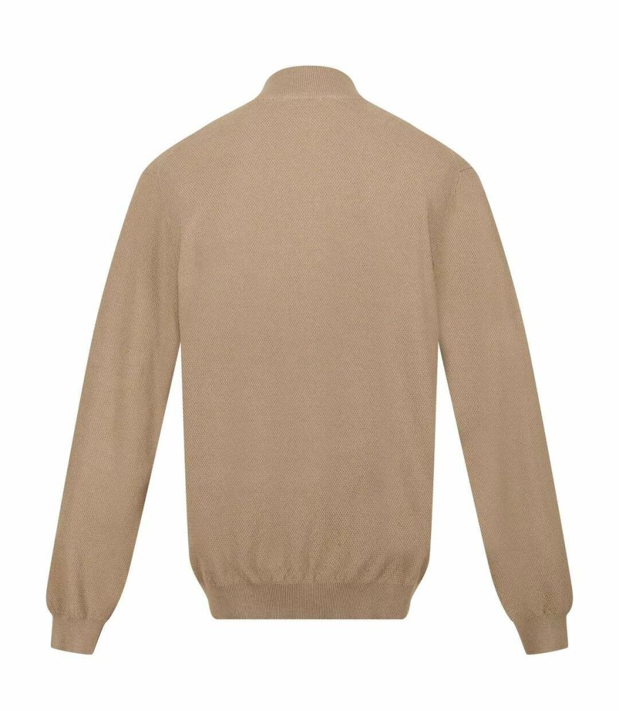 * Pertemba Latest Fashion Regatta Mens Keaton Knitted Sweater (Gold Sand) Utrg8433 Clearance