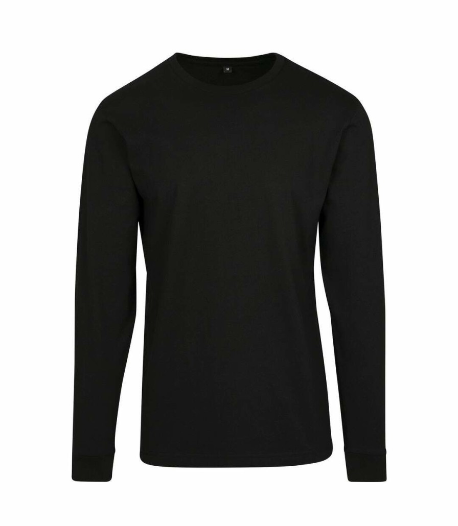 * Pertemba New Build Your Brand Mens Long Sleeve Sweater (Black) Utrw7713 Clearance