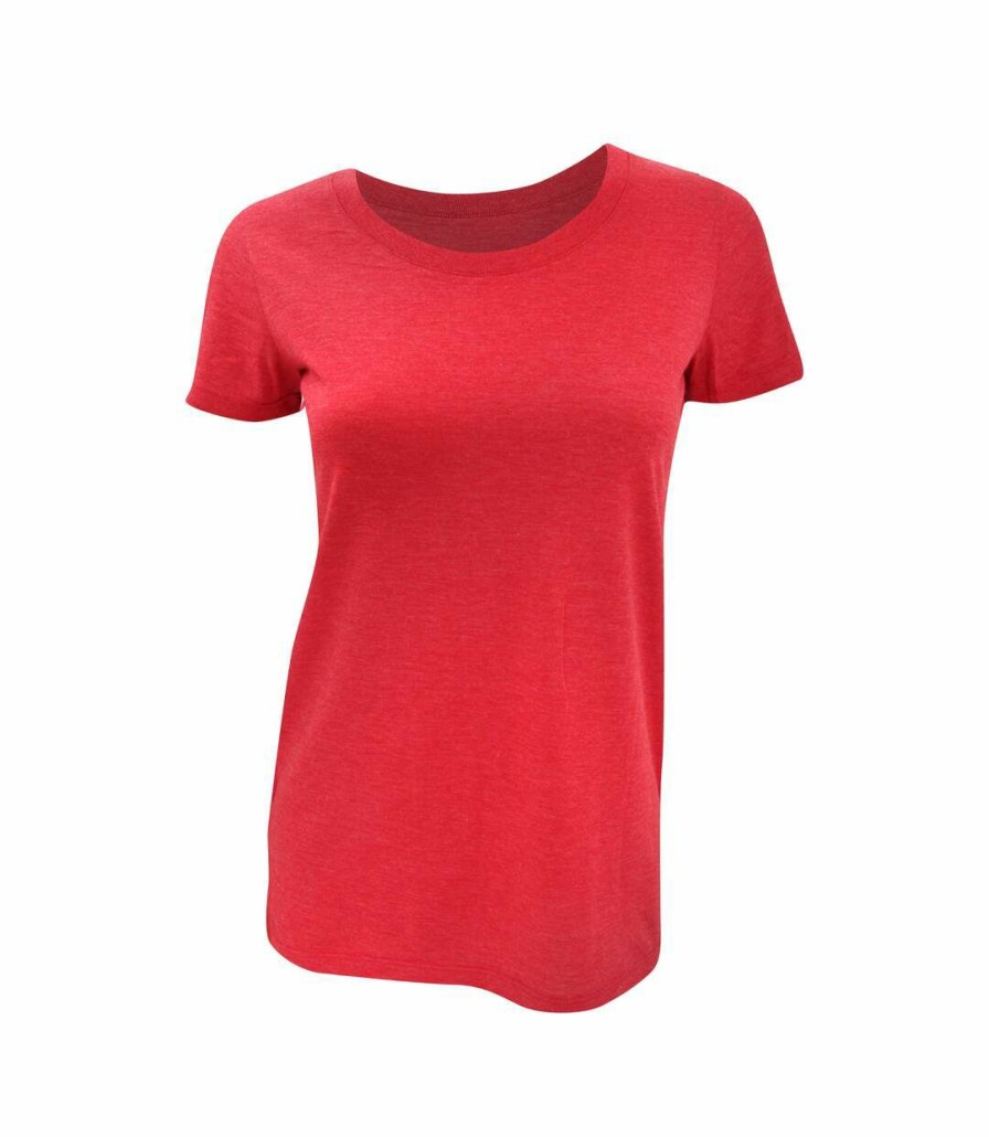 * Pertemba Good Quality Bella Ladies/Womens Triblend Crew Neck T-Shirt (Red Triblend) Utbc161 Best