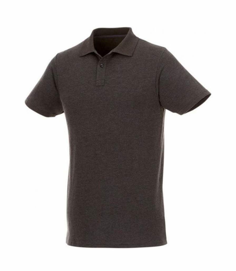 * Pertemba Quick Delivery Elevate Mens Helios Short Sleeve Polo Shirt (Heather Charcoal) Utpf3352 Hot