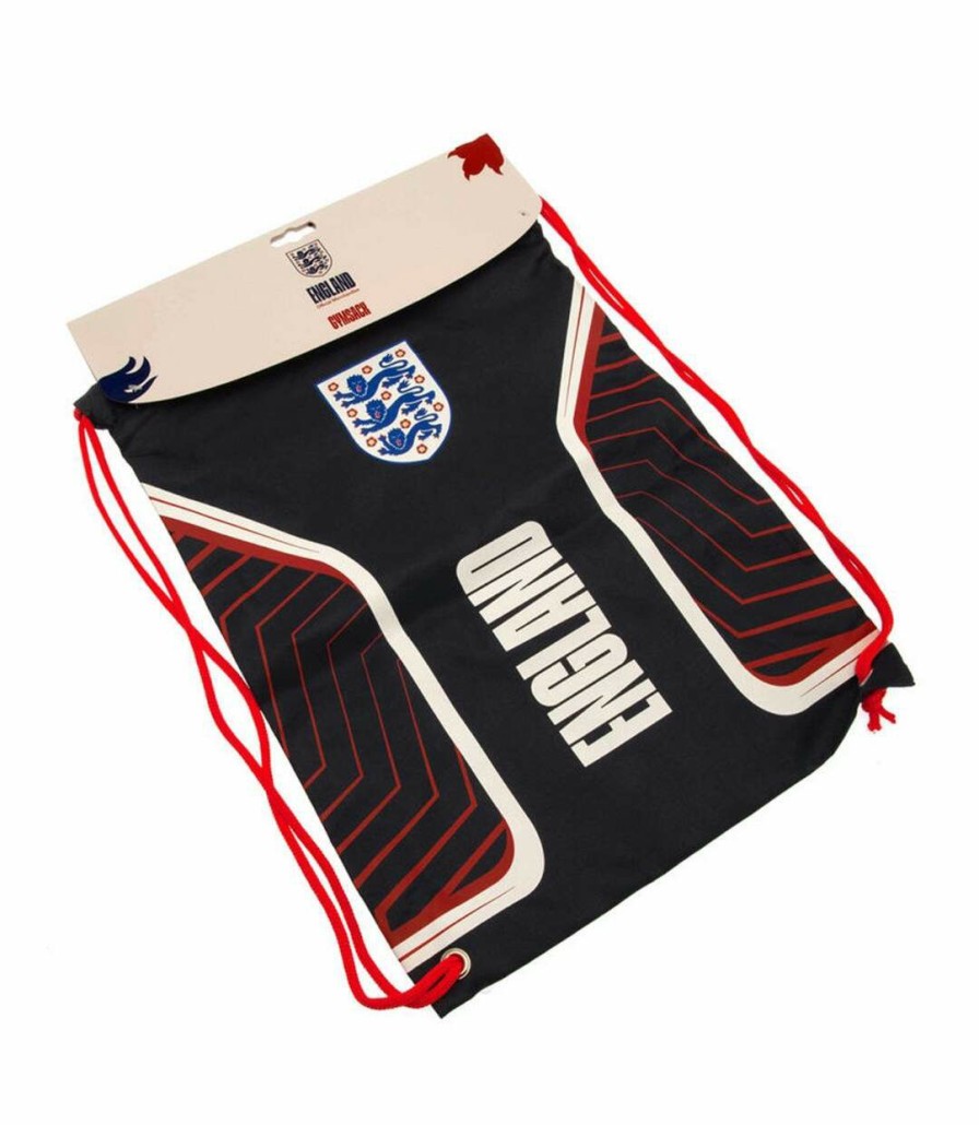 * Pertemba Attractive England Fa Flash Drawstring Bag (Black/White/Red) (One Size) Utta9654 Online