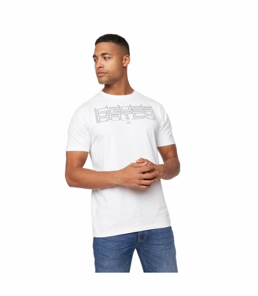 * Pertemba Cheap Crosshatch Mens Scouts T-Shirt (White) Utbg168 New