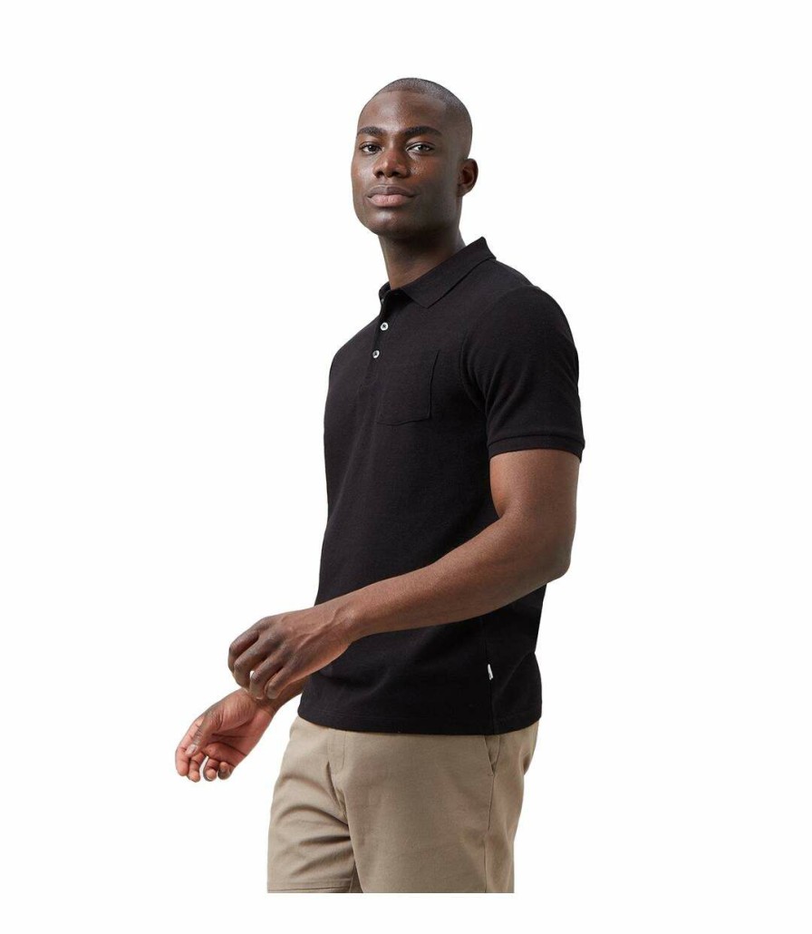 * Pertemba Cheap Burton Mens Waffle Pocket Polo Shirt (Black) Utbw758 Online