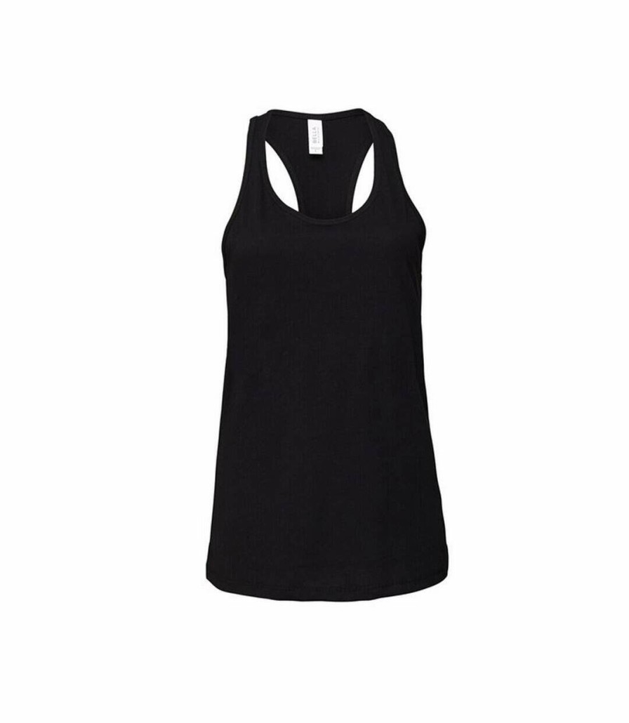 * Pertemba Original Bella + Canvas Womens/Ladies Jersey Racerback Tank Top (Black) Utrw8595 New