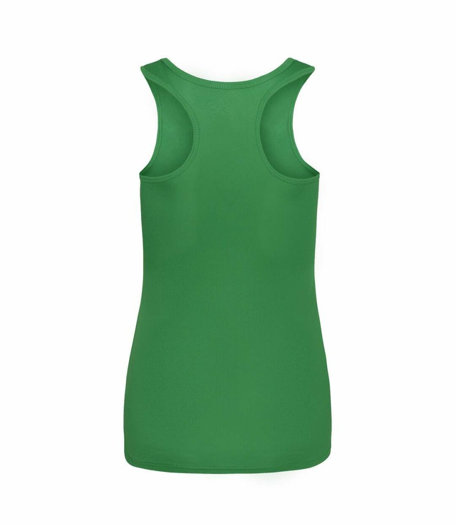 * Pertemba Top Selling Awdis Just Cool Girlie Fit Sports Ladies Vest / Tank Top (Kelly Green) Utrw688 New