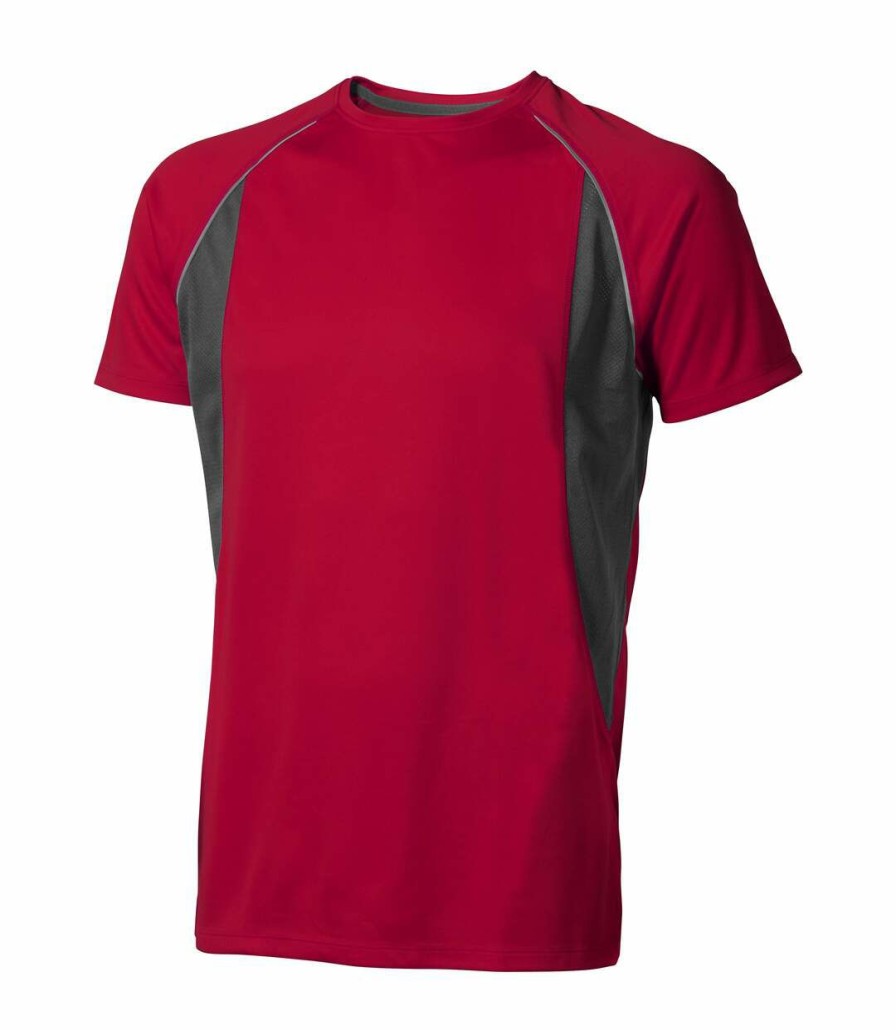 * Pertemba Crazy Deals Elevate Mens Quebec Short Sleeve T-Shirt (Red/Anthracite) Utpf1882 Hot