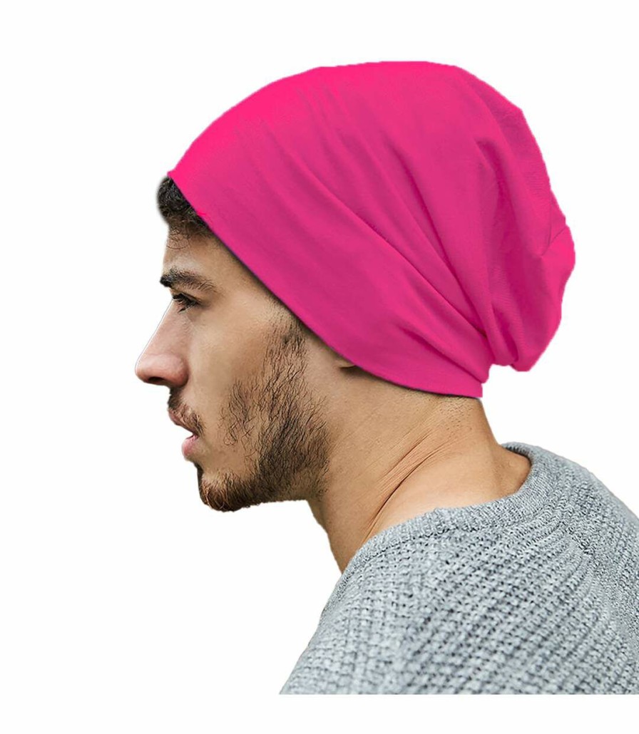 * Pertemba Best-Selling Beechfield Uni Hemsedal Cotton Slouch Beanie (Fuchsia) Utrw5802 New