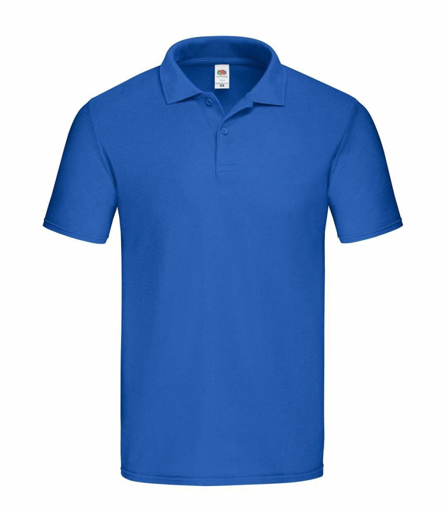 * Pertemba Closeout Sale Fruit Of The Loom Mens Original Polo Shirt (Royal Blue) Utbc4815 Clearance