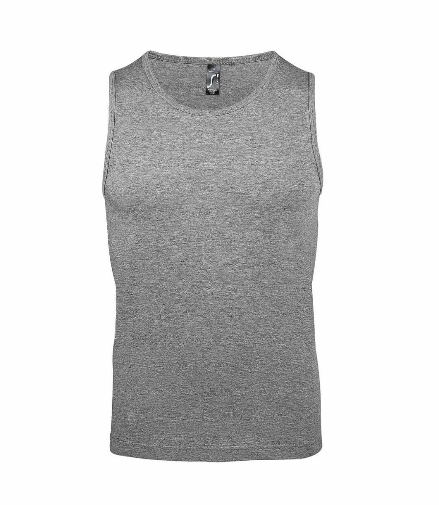 * Pertemba Quick Delivery Sols Mens Justin Sleeveless Tank / Vest Top (Grey Marl) Utpc312 Online