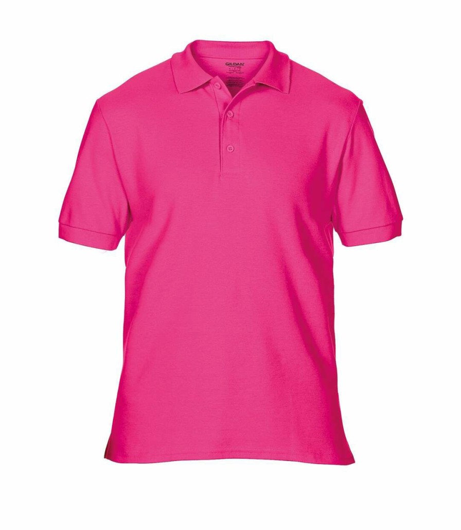 * Pertemba Quick Delivery Gildan Mens Premium Cotton Sport Double Pique Polo Shirt (Heliconia) Utbc3194 Clearance