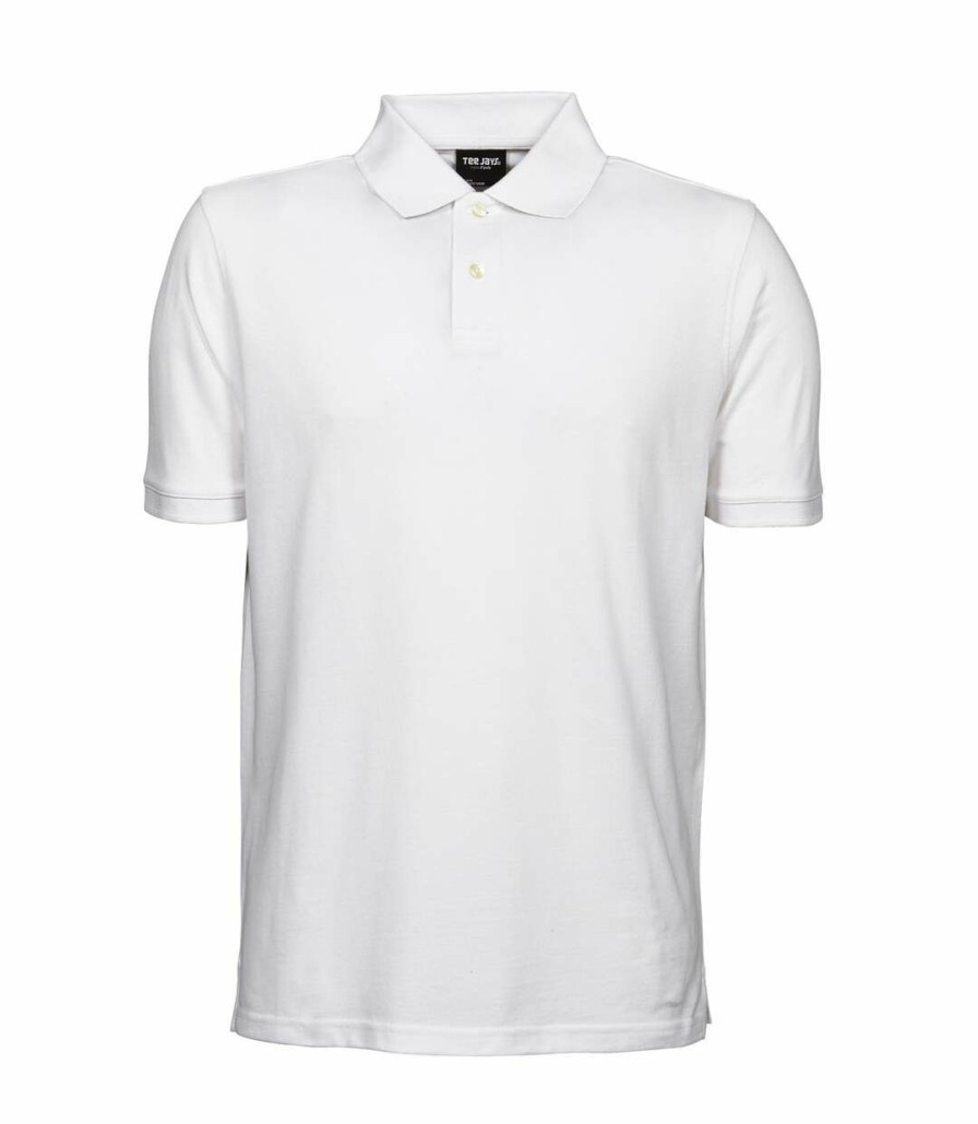 * Pertemba Attractive Tee Jays Mens Heavy Pique Short Sleeve Polo Shirt (White) Utbc3301 Hot