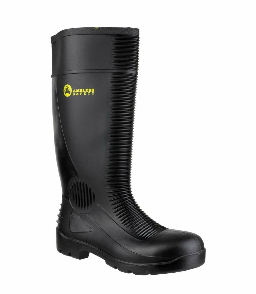 * Pertemba Crazy Deals Amblers Steel Fs100 Mens Safety Wellingtons (Black) Utfs2414 New