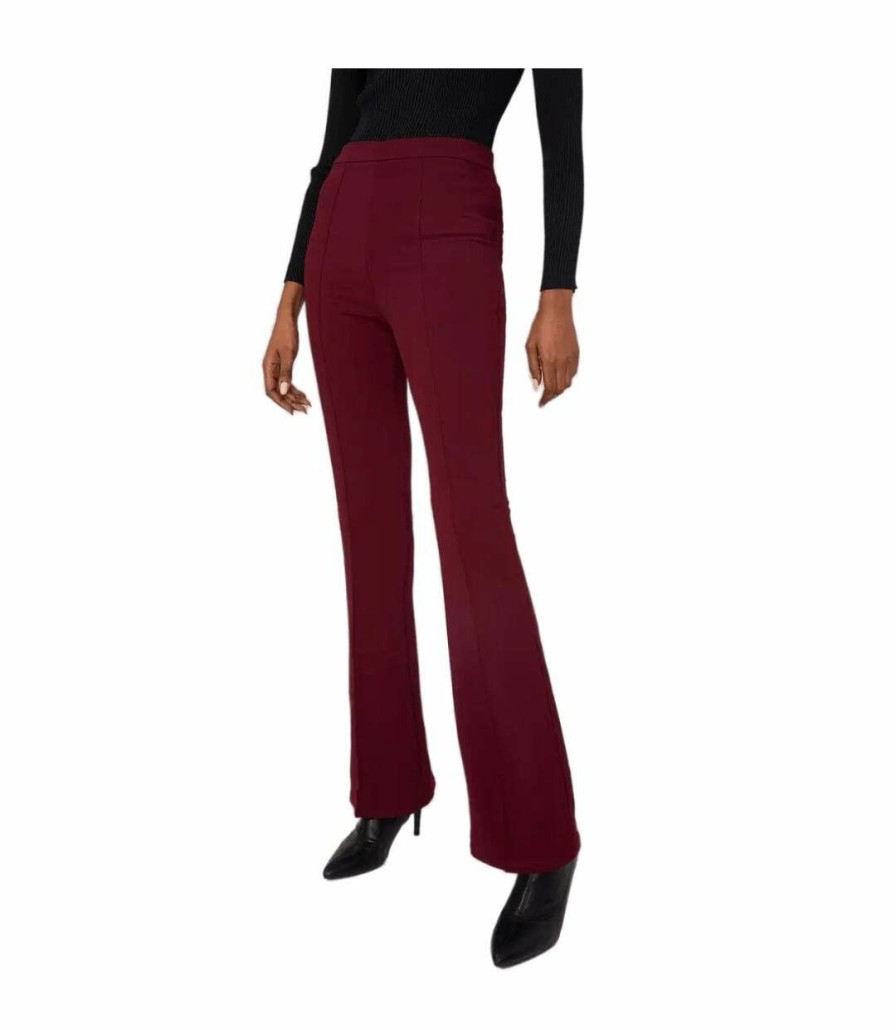 * Pertemba Crazy Deals Principles Womens/Ladies Flared Hem Skinny Pants (Burgundy) Utdh2459 New