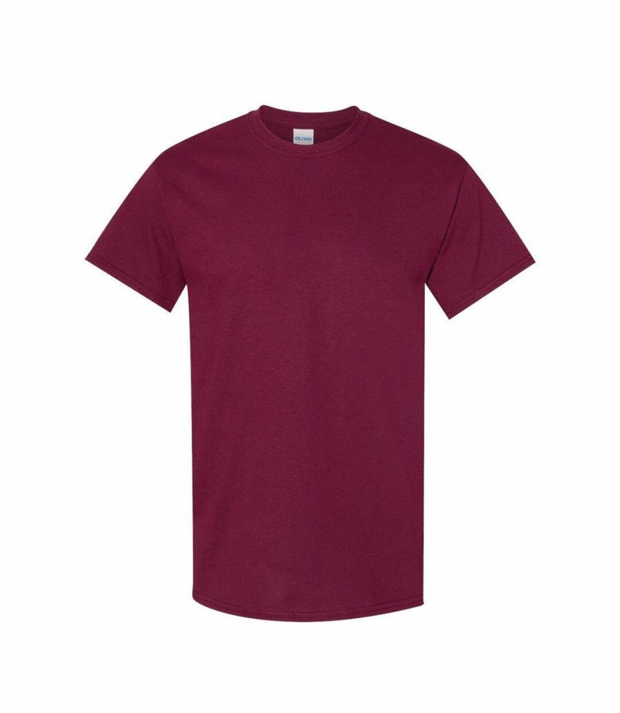 * Pertemba Top Selling Gildan Mens Heavy Cotton Short Sleeve T-Shirt (Pack Of 5) (Maroon) Utbc4807 Best