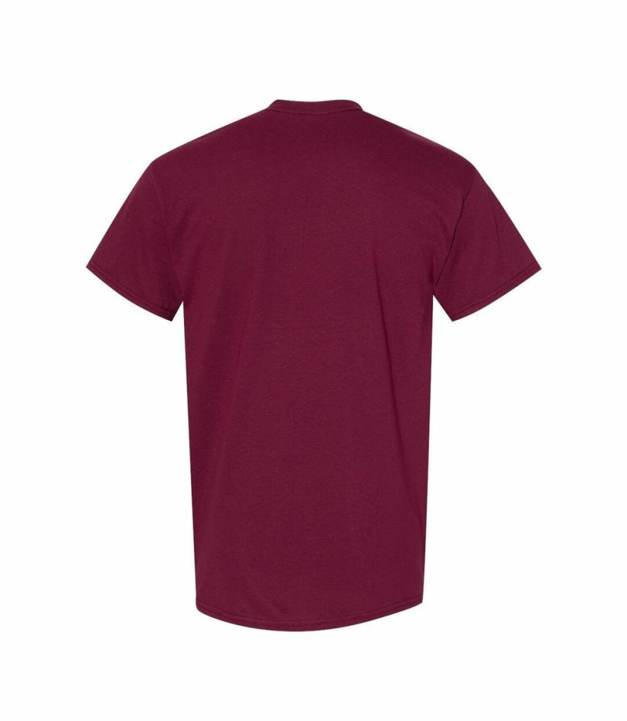 * Pertemba Top Selling Gildan Mens Heavy Cotton Short Sleeve T-Shirt (Pack Of 5) (Maroon) Utbc4807 Best