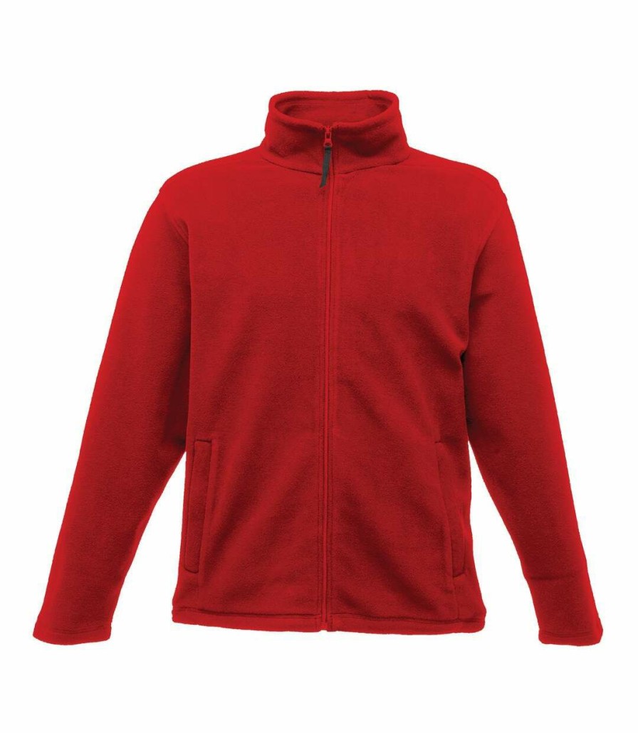 * Pertemba Closeout Sale Regatta Mens Plain Micro Fleece Full Zip Jacket (Layer Lite) (Classic Red) Utrg1551 Best