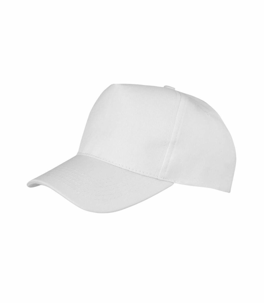 * Pertemba Good Quality Result Uni Core Boston 5 Panel Printers Baseball Cap (Pack Of 2) (White) Utbc4231 Wholesale