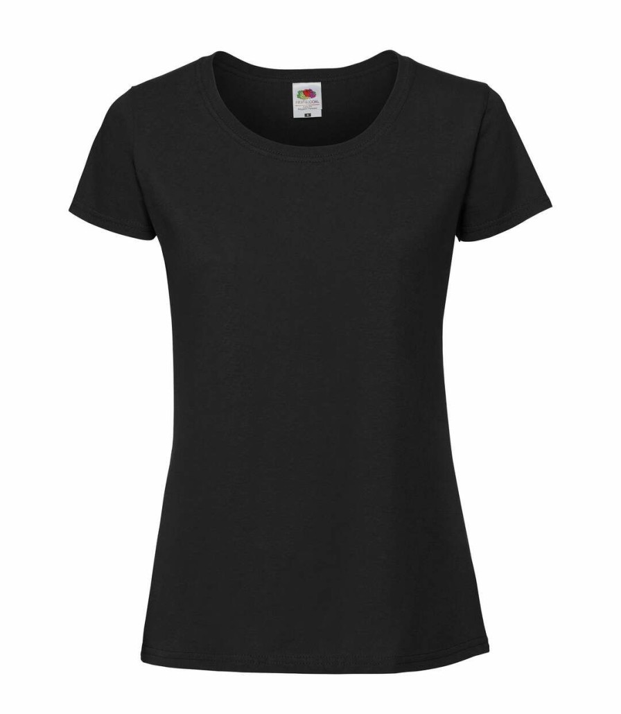 * Pertemba Best-Selling Fruit Of The Loom Womens/Ladies Fit Ringspun Premium Tshirt (Black) Utrw5975 Wholesale