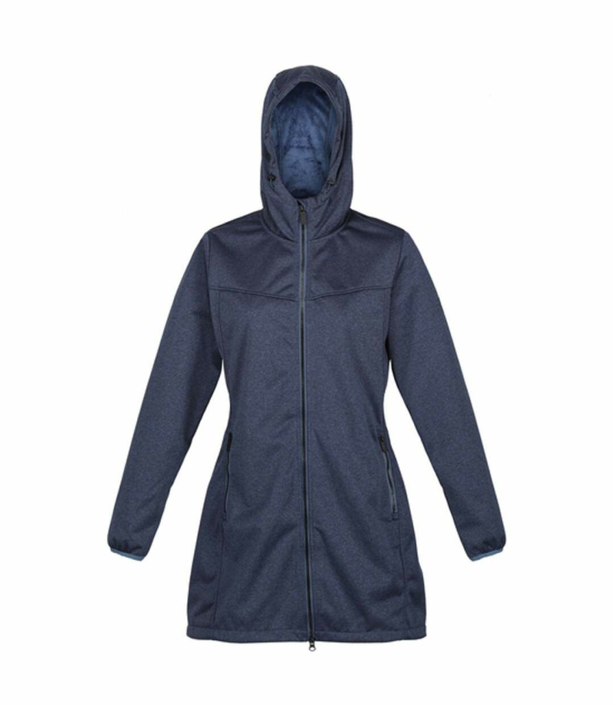 * Pertemba Crazy Deals Regatta Womens/Ladies Alerie Ii Soft Shell Jacket (Dark Denim Marl) Utrg6134 Clearance