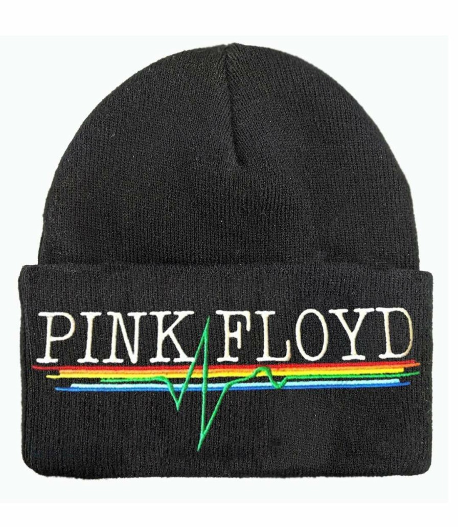 * Pertemba Sale Online Amplified Uni Adult Heart Beat Pyramid Pink Floyd Beanie (Black) Utgd475 New