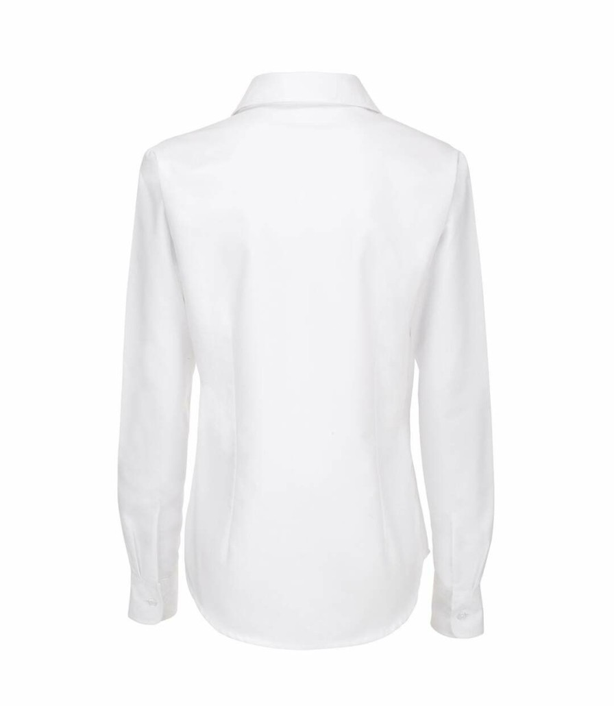 * Pertemba Closeout Sale B&C Ladies Oxford Long Sleeve Shirt / Ladies Shirts & Blouses (White) Utbc115 Wholesale