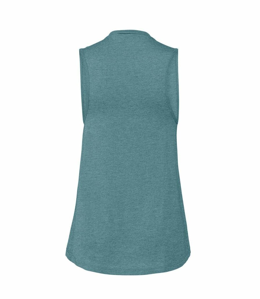 * Pertemba Original Bella + Canvas Womens/Ladies Jersey Tank Top (Deep Teal Heather) Utpc4801 Clearance