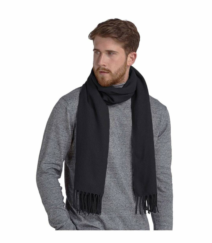 * Pertemba Classical Beechfield Classic Woven Scarf (Charcoal) (One Size) Utpc3953 New