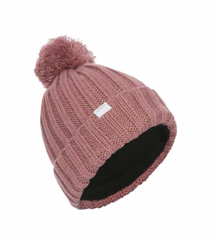 * Pertemba New Arrivals Trespass Womens/Ladies Alisha Winter Pom Pom Hat (Dusty Rose) Uttp3601 Best