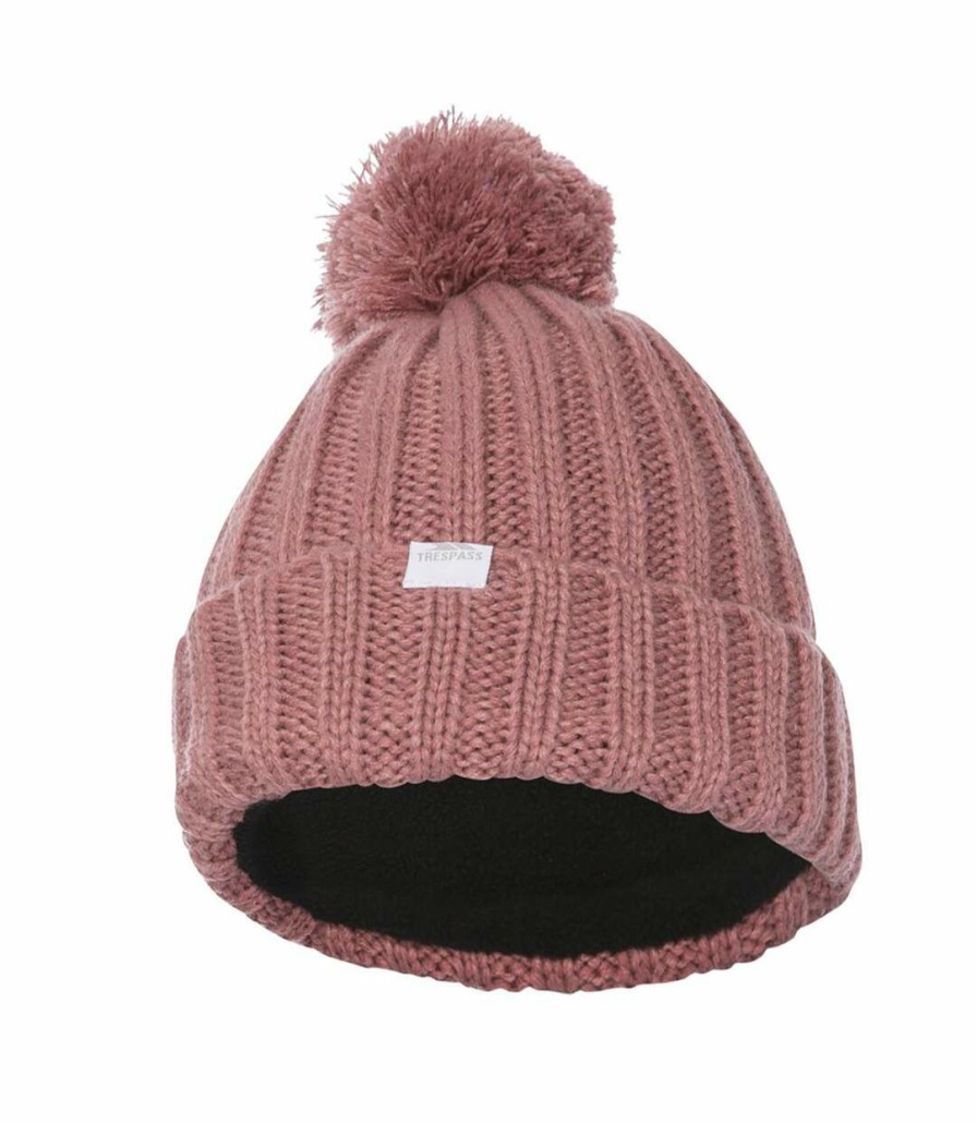 * Pertemba New Arrivals Trespass Womens/Ladies Alisha Winter Pom Pom Hat (Dusty Rose) Uttp3601 Best