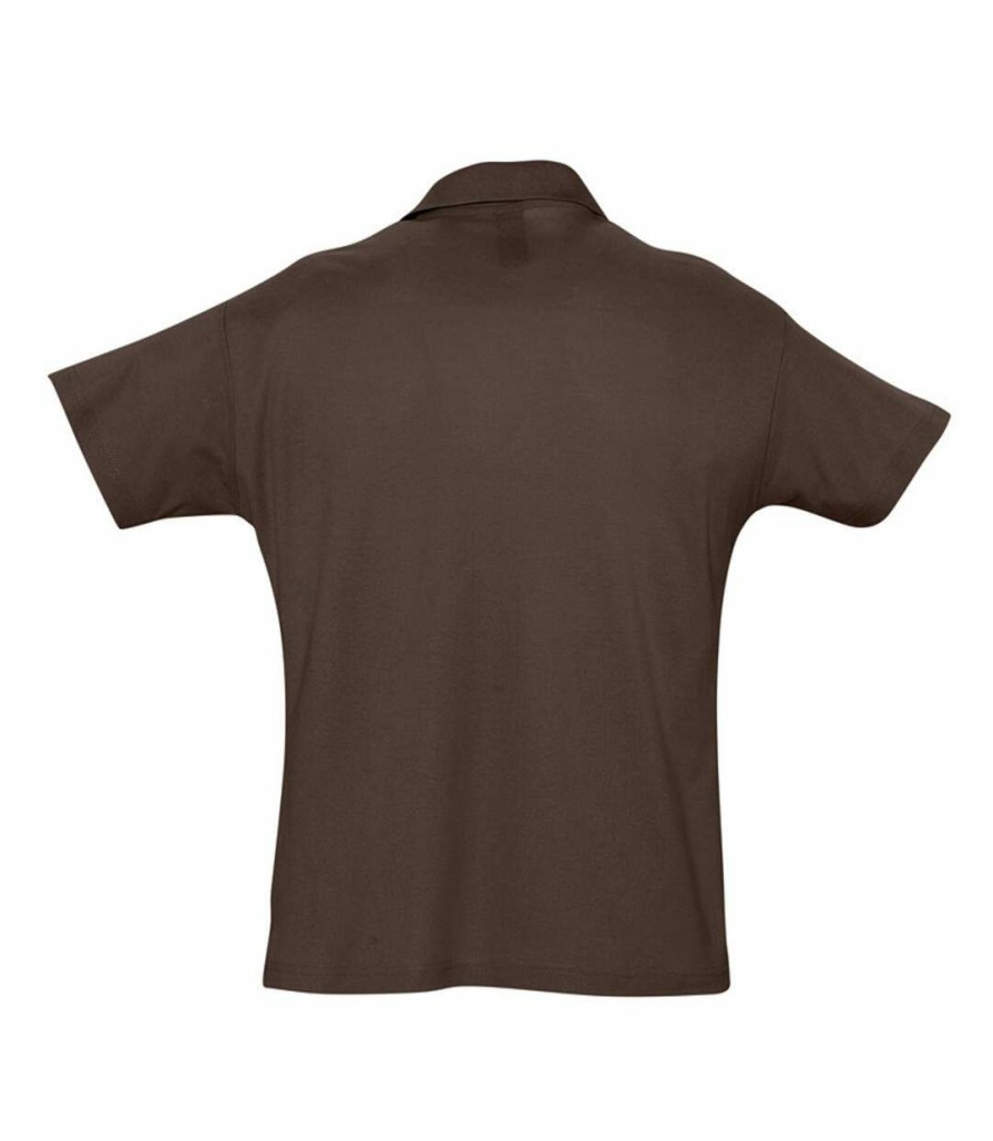 * Pertemba Classical Sols Mens Summer Ii Pique Short Sleeve Polo Shirt (Chocolate) Utpc318 Wholesale