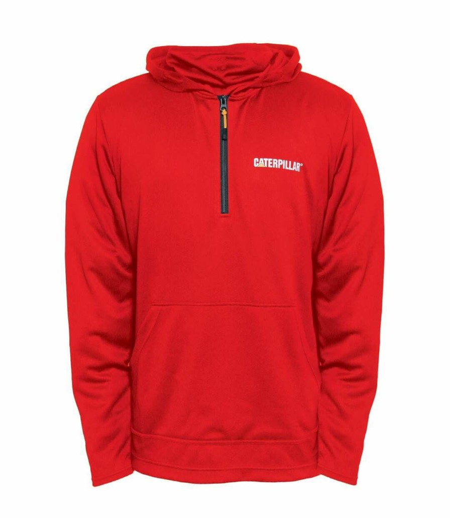 * Pertemba Lower Prices Caterpillar Mens Guardian Hoodie (Red Tide) Utfs4963 Wholesale