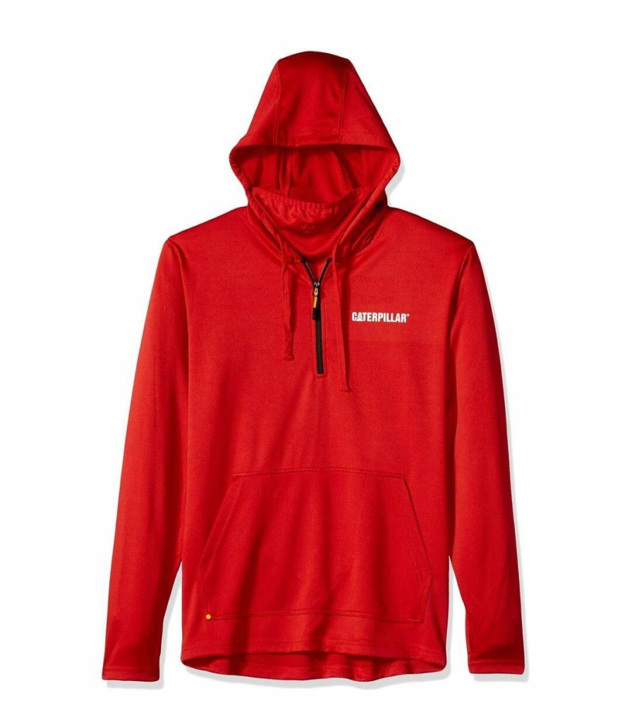 * Pertemba Lower Prices Caterpillar Mens Guardian Hoodie (Red Tide) Utfs4963 Wholesale