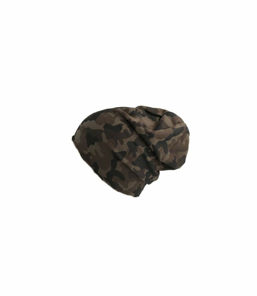 * Pertemba Original Atlantis Brooklin Raw Edge Jersey Beanie (Camouflage) Utab169 New