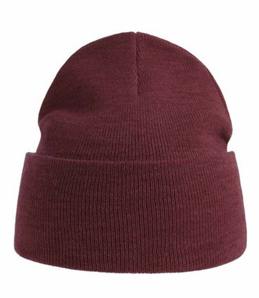 * Pertemba Popular Atlantis Uni Adult Pure Recycled Beanie (Burgundy) Utab549 Wholesale