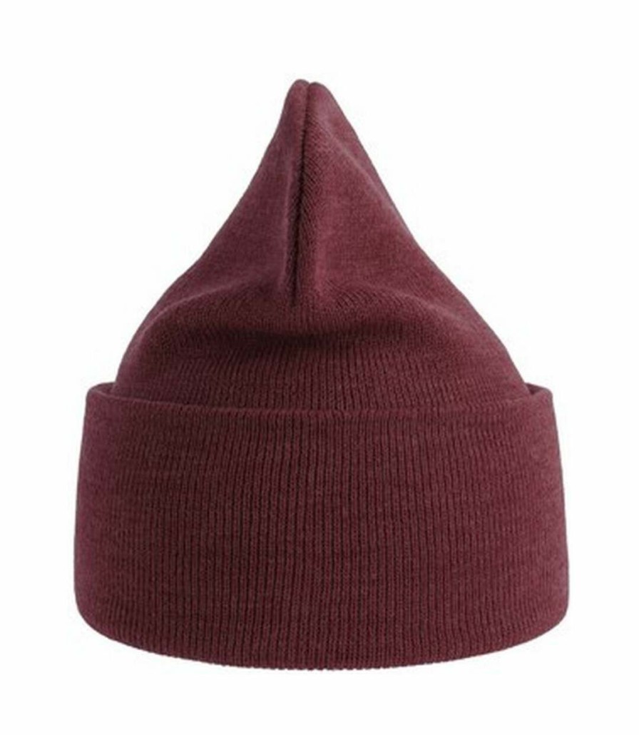 * Pertemba Popular Atlantis Uni Adult Pure Recycled Beanie (Burgundy) Utab549 Wholesale