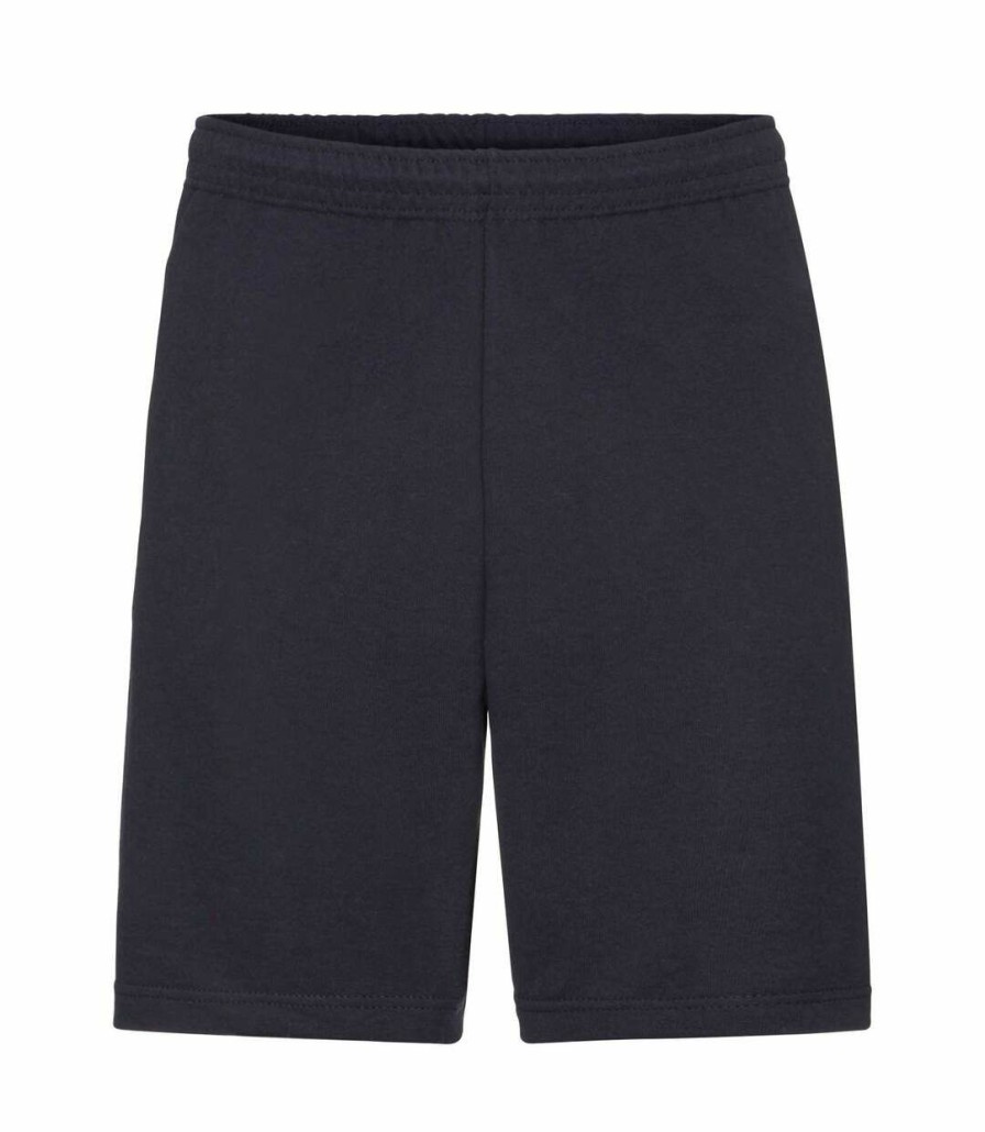 * Pertemba Good Quality Fruit Of The Loom Mens Lightweight Casual Fleece Shorts (240 Gsm) (Deep Navy) Utbc2660 Hot