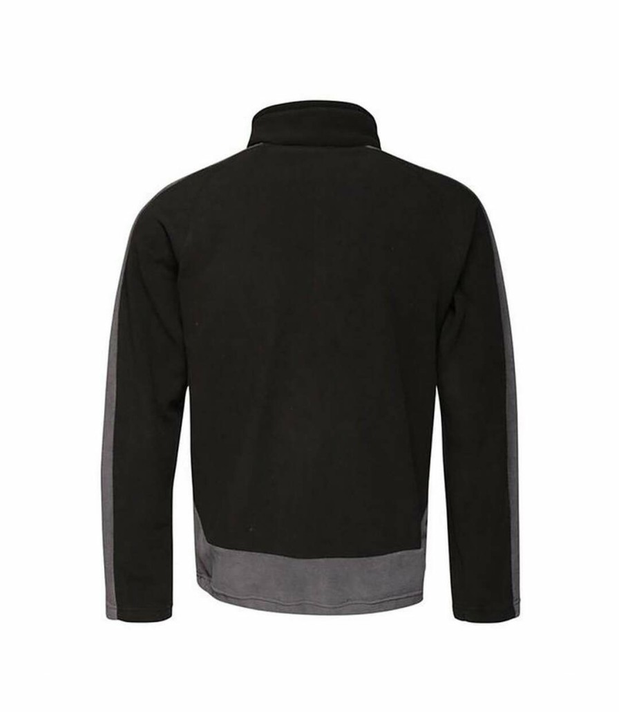 * Pertemba Attractive Regatta Mens Contrast Fleece Jacket (Black/Seal Grey) Utrg3568 Wholesale